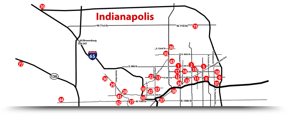 Indianapolis billboard  locations map